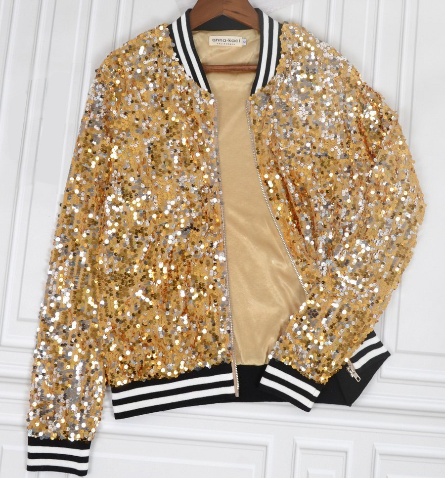 Vintage 'Simrin' Gold Sequin Jacket | Shiny | Metallic | Glitzy | Festival  | Disco | Las Vegas | Costume