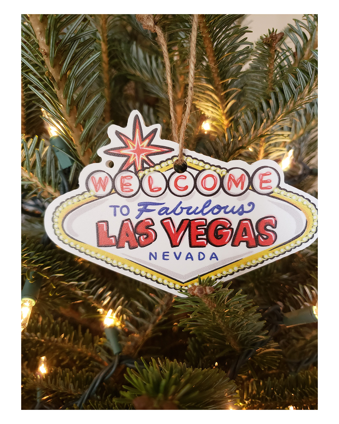 Old World Christmas Las Vegas Sign Glass Ornament